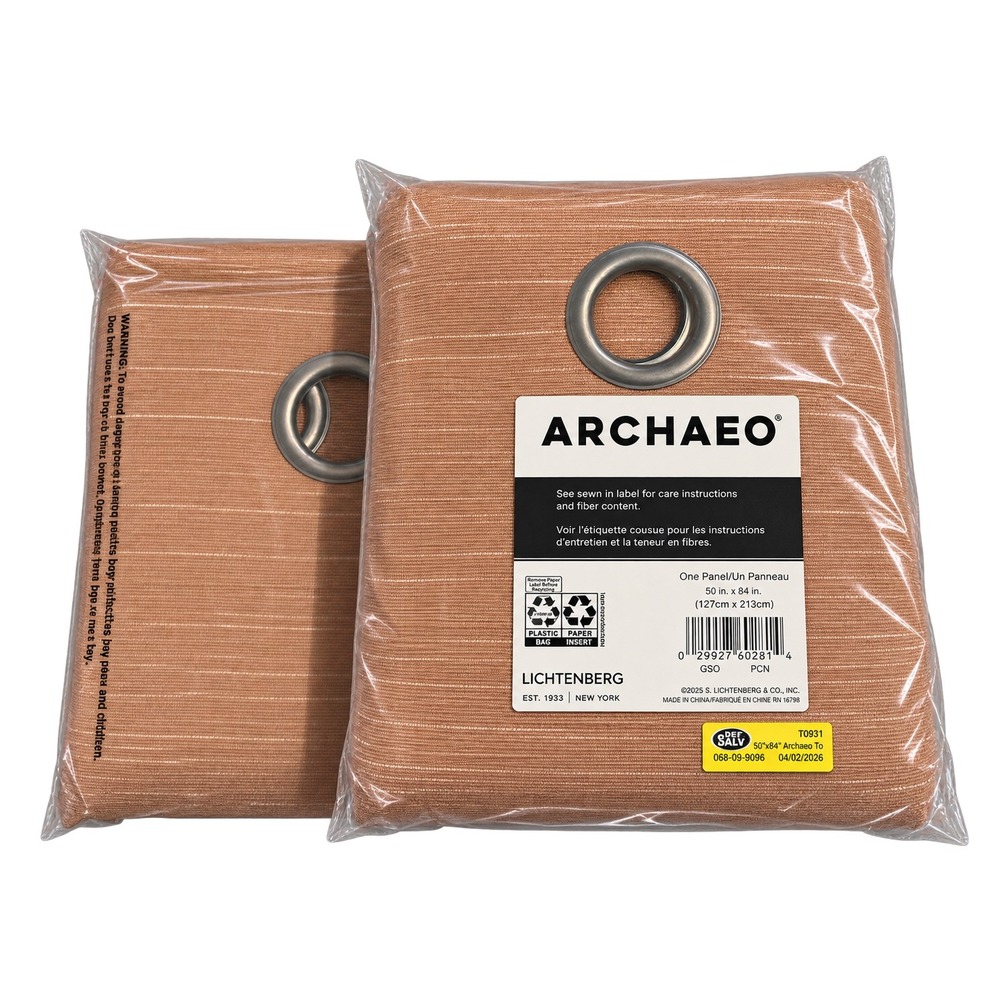 NEW Archaeo Terracotta Grommet Curtain Panels 50x84 Set of 2
